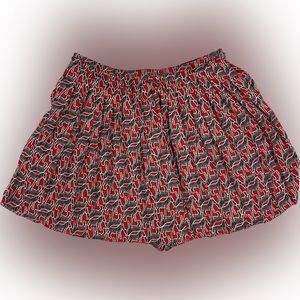 Zara Red Zebra Print Pleated Skort Size M